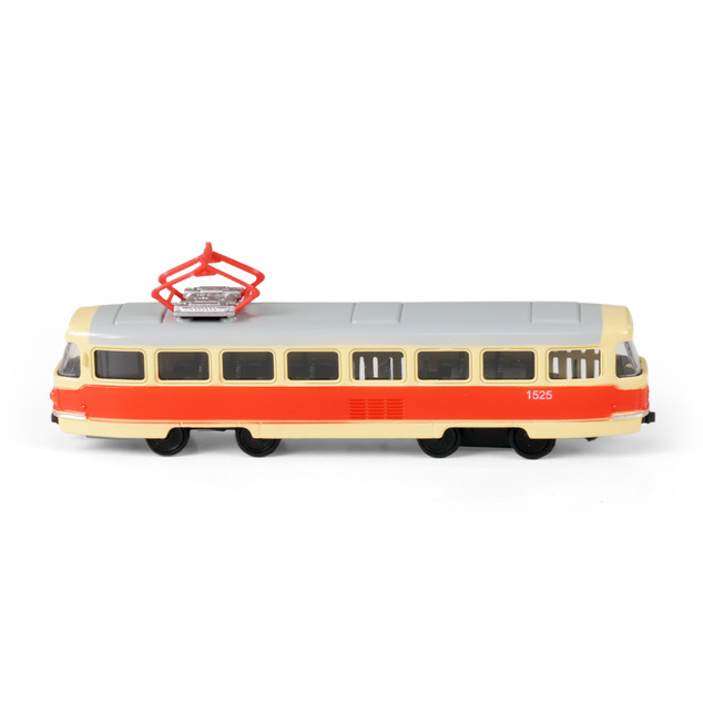 Kovová česká retro električka, 16 cm Brno