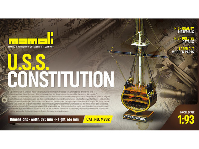 MAMOLI USS Constitution priečny rez 1:93