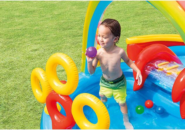 Bazénové hracie centrum INTEX 57453 s dúhou 297x193x135 cm