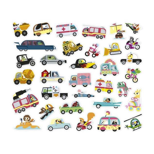 Janod Stickers Samolepky Dopravné prostiedky 200 ks