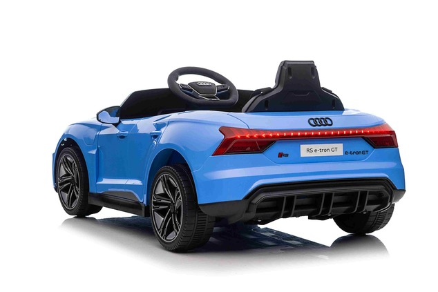 Elektrické autíčko Audi RS E-tron GT 12V, modré, široké jednomiestne sedadlo, 2,4 GHz diaľ