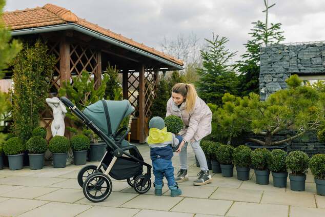 MOVE Cross 2 Kinderwagen + XL Hauptwanne kostenlos, Antique Green/Gold