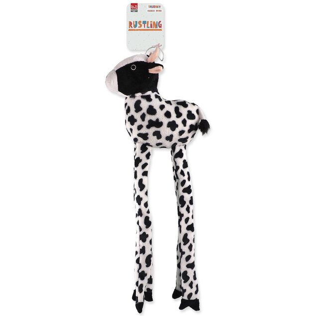 Giocattolo Dog Fantasy Jumbo mucca squeaker e fruscio 90cm