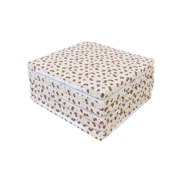 Tappetino da gioco pieghevole imbottito per bambini 5 in 1, Leopardo