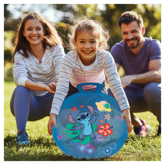 Aufblasbarer Hüpfball mit Lichteffekten 45 cm dunkelblau - Disney Stitch