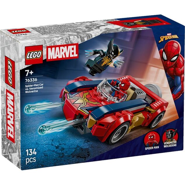 LEGO® Marvel 76336 Spider-Man und Auto vs. venomisierter Wolverine