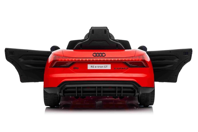 Elektrické autíčko Audi RS E-tron GT 12V, červené, široké jednomiestne sedadlo, 2,4 GHz di