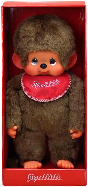 Monchhichi Mončiči Junge mit Lätzchen 45cm