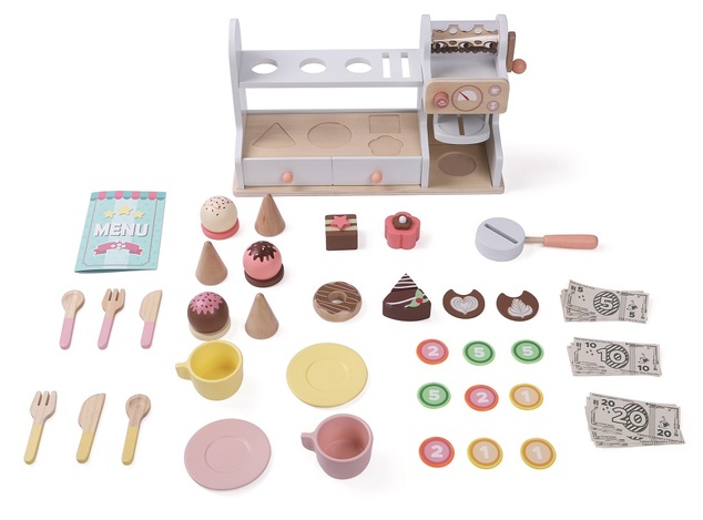 2Kids Toys Cofetărie din lemn 2 în 1