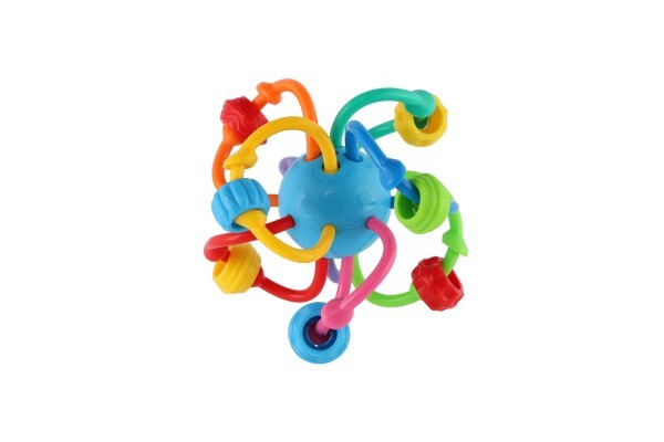 Hochet boule en plastique emmêlé 12cm