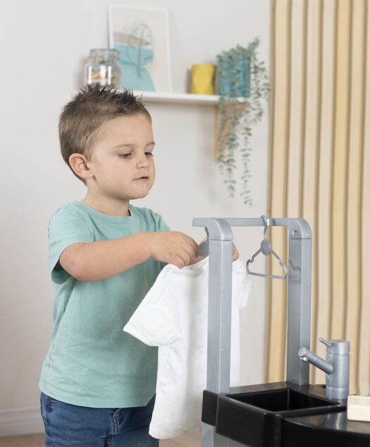 Smoby Práčovňa 3v1 so žehličkou a tyčovým vysávačom Rowenta