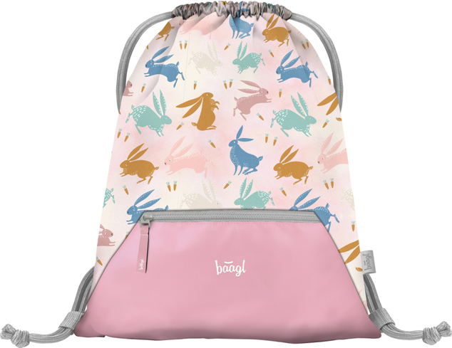 BAAGL SET 5 Zippy Bunny: cartella, astuccio, sacchetto, grembiule, portafoglio