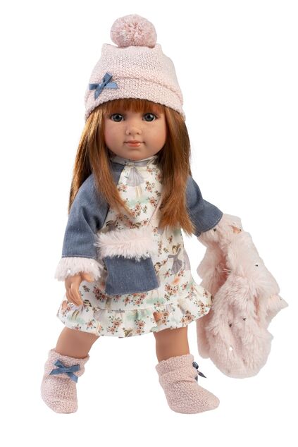 Llorens 53555 NICOLE - realistická bábika s mäkkým látkovým telom - 35 cm