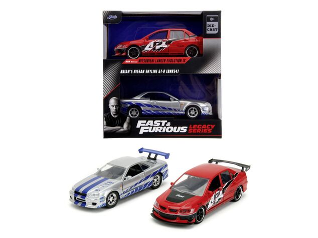 Rýchlo a zbesilo Twin Pack 2006 Mitsubishi Lancer Evo IX + Brianov 2002 Nissan Skyline GTR