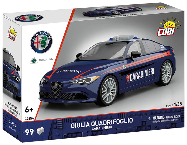Cobi 24654 Alfa Romeo Giulia Quadrifoglio Carabinieri, 1:35, 99 k