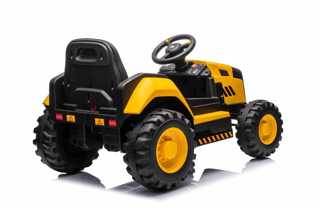 Licencovaný elektrický Báger Caterpillar, Jednomiestny, žltý, USB vstupom na MP3 Prehrávač