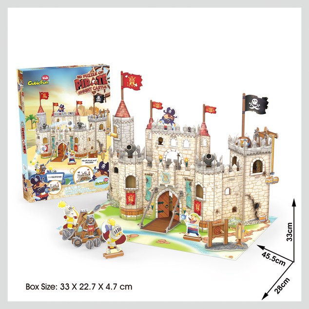 CubicFun - Puzzle 3D Piratski grad 183 kosov