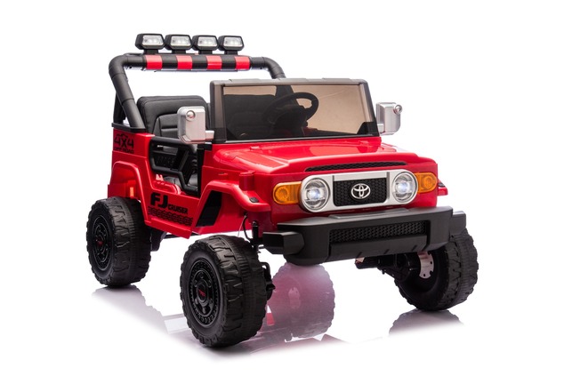 Elektrické autíčko Toyota FJ Cruiser XXL s pohonom 4x4, licencované (Dvojmiestne), červené
