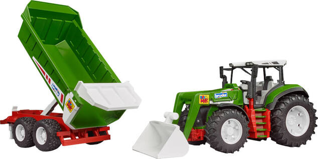 Bruder Traktor ROADMAX s čelným nakladačom a vozidlom