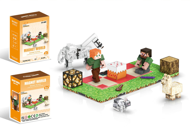Set de construcție Magnet World Picnic