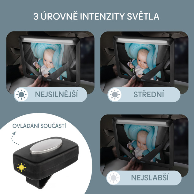 Zrkadlo s osvetlením LED DELUXE, Black