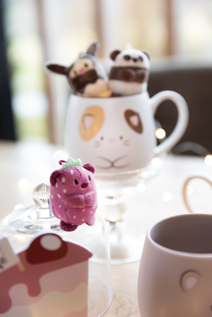 NICI prívesok MyMochi Medvedík Nomo jahoda 5cm