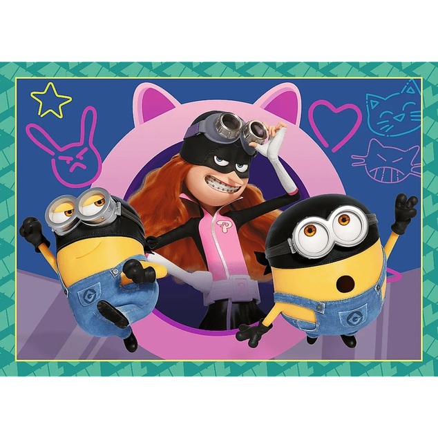 Trefl Puzzle 4v1 - Blázniví Mimoni / Universal Despicable Me 4