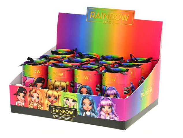Rainbow High kúpeľové voňajúce bomby 10ks v tube 4druhy 12ks v DBX