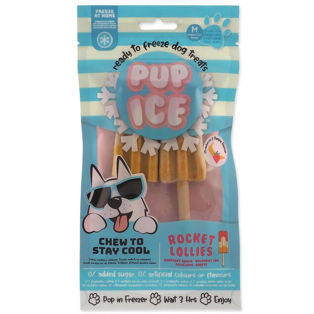 Snack Pup Ice mit Erdbeer- und Bananengeschmack, 2 Stück, 90g