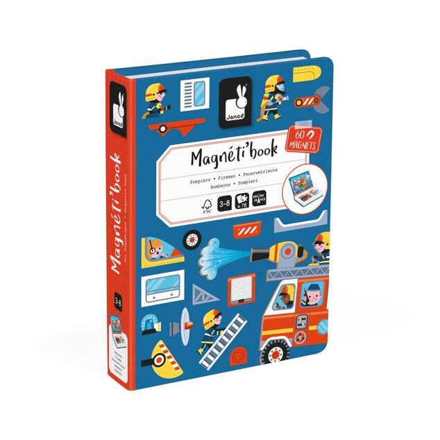 Janod Magnetibook Požiarnici Magnetická kniha pre deti