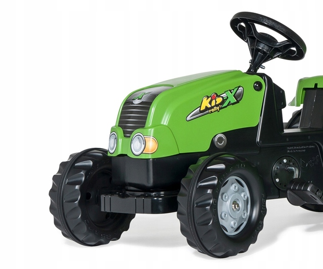 Rollytoys Šliapací traktor Rolly Kid s vlečkou - zelený