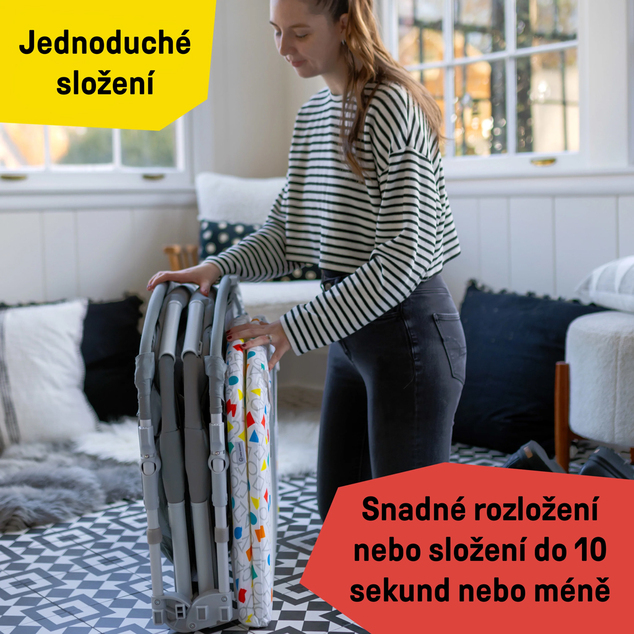 BABY EINSTEIN Postieľka s ohrádkou na hranie a klavírom 3v1 Kick &amp; Snooze™ 0m+