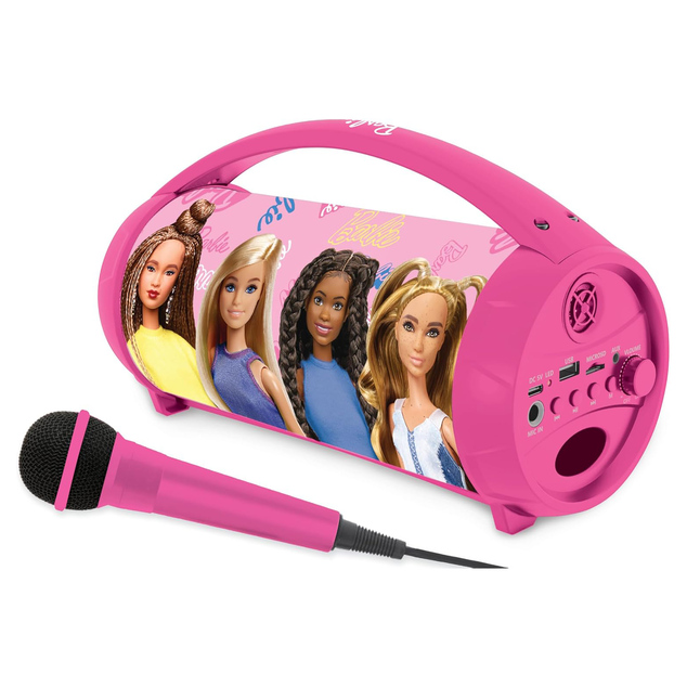 Reproduktor s mikrofónom Boombox Barbie