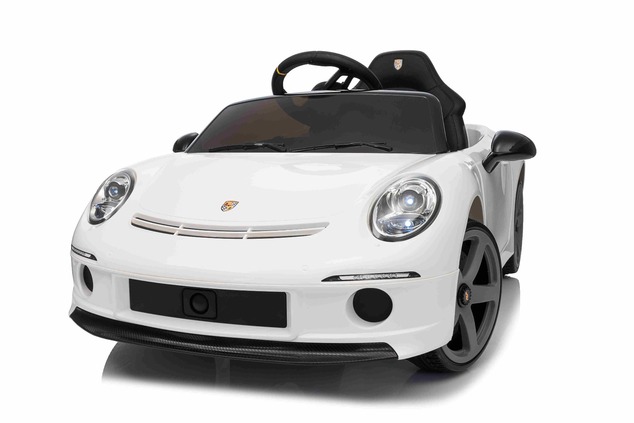 Elektrické autíčko RUF GT 12V, biele, Otváracie dvere, 2.4 GHz diaľkové ovládanie, LED sve