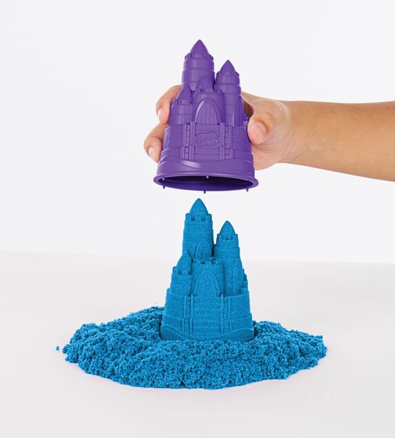 Kinetic sand krabica tekutého piesku s podložkou modrá