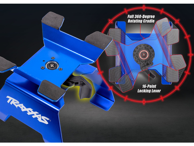 Traxxas stojanček na autá malý modrý