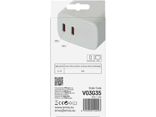 Sieťový USB adaptér (zdroj) GaN PD 35W