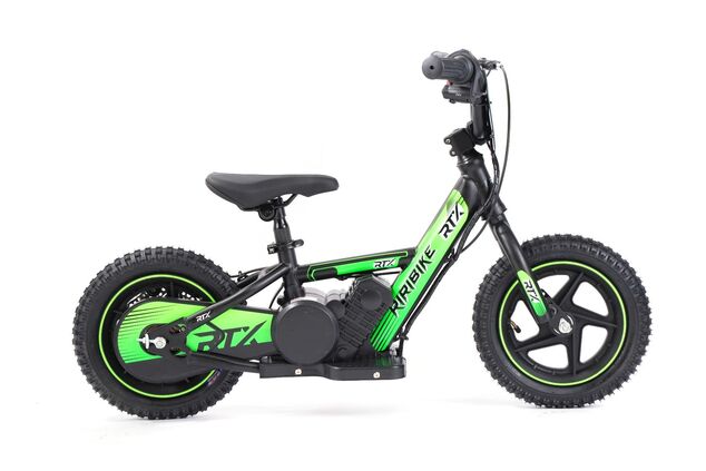 Detské elektrické odrážadlo RIRIBIKE RTX3 24V (12”), zelené, Lítiová batéria, 100W motor