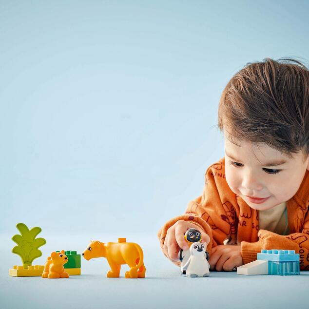 LEGO® DUPLO® 10442 Rodinky divokých zvierat: Tučniaky a levy