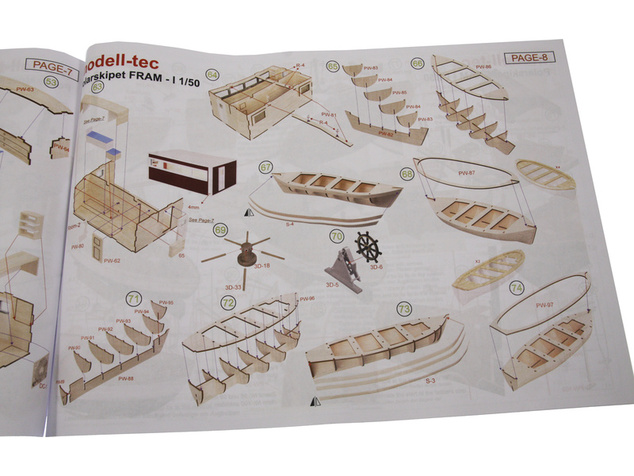 Modell-Tec Fram I. výskumná polárna loď 1:50 kit