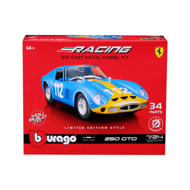 Bburago 1:24 Ferrari Racing Model KIT - stavebnica GTO 250 Blue