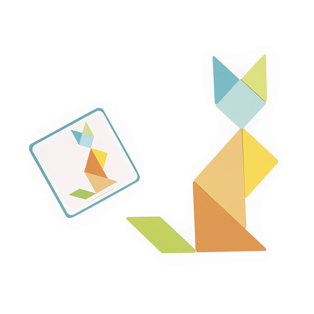 Janod Origami Tangram s predlohami 25 ks kariet séria Montessori