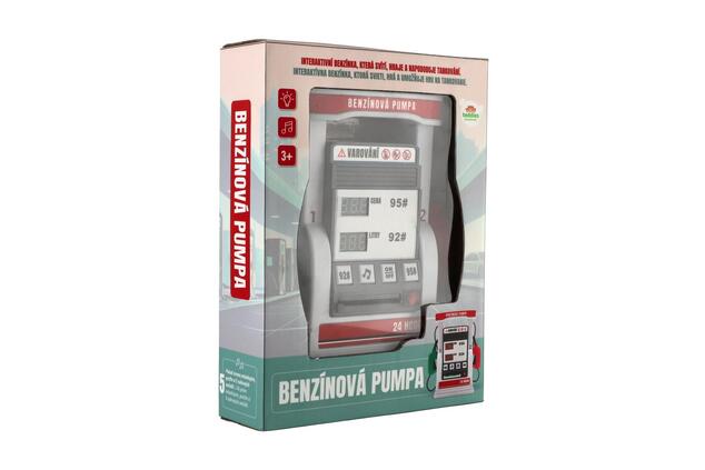 Benzínová pumpa plast na batérie so zvukom a svetlom 17x23x6cm