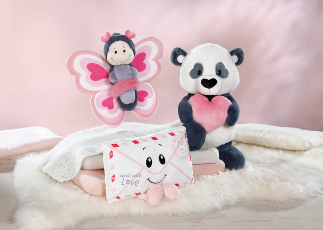 NICI farfalla di peluche Love in scatola regalo, 21 cm