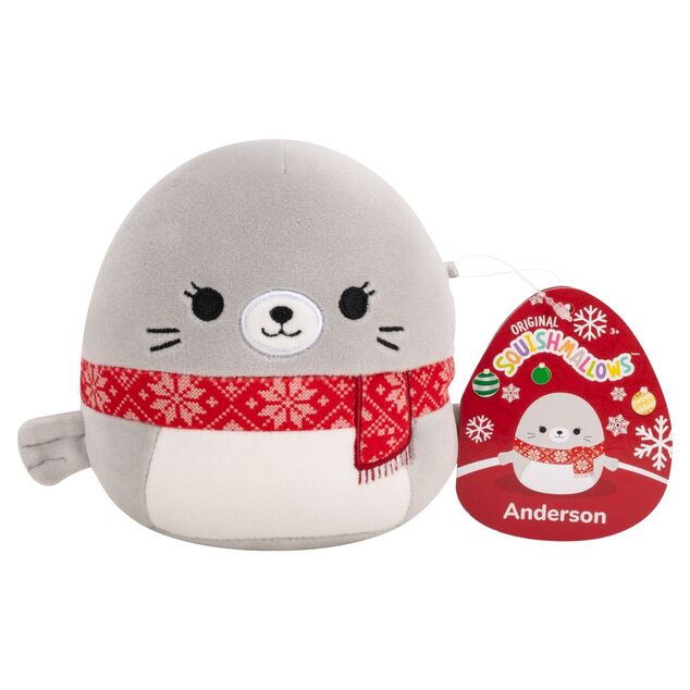 Squishmallows Seehund mit Schal Anderson, 13 cm