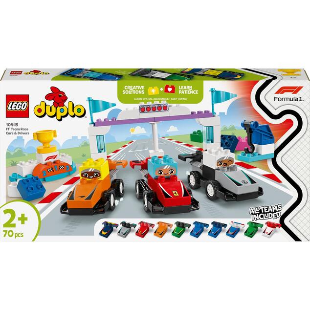 LEGO® DUPLO® 10445 Pretekárske autá a šoféri tímu F1®