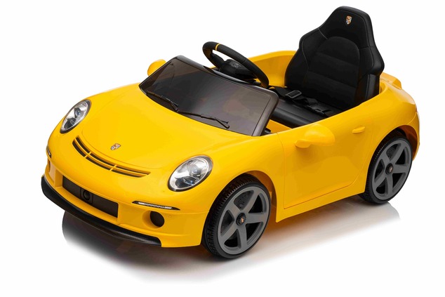 Elektrické autíčko RUF GT 12V, žlté, Otváracie dvere, 2.4 GHz diaľkové ovládanie, LED svet
