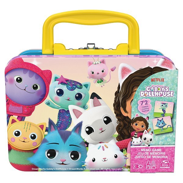 SpinMaster Spoločenská hra Pexeso v plechovom kufríku GABBY'S DOLLHOUSE