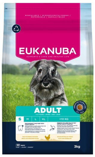 Krmivo EUKANUBA Adult Small breed rich in fresh chicken 3 kg
