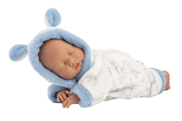 Llorens 63311 LITTLE BABY - spiaca realistická bábika bábätko s mäkkým látkovým telom - 32